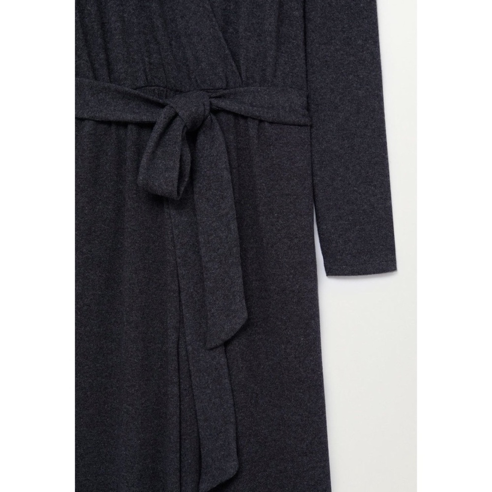 BNWT Mango Long Sleeve V-neck Wide Leg Jumpsuit - Size Medium - Picture 10 of 17